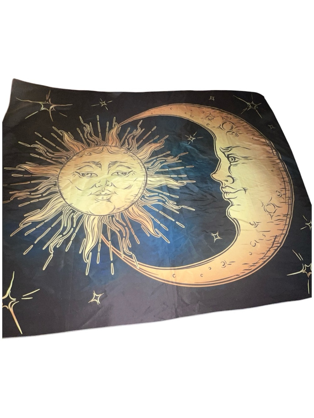 Vintage Celestial Sun & Moon Wall Tapestry - 42" x 51"